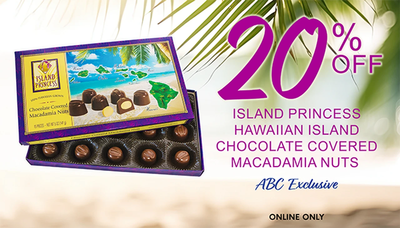 Island Princess Hawaiian Island Chocolate Covered Macadamia Nuts