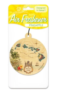 Island Design Air Freshener - Islands Of Hawaii- Tan