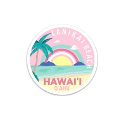 Island Series Stickers - Oahu: Lanikai Beach