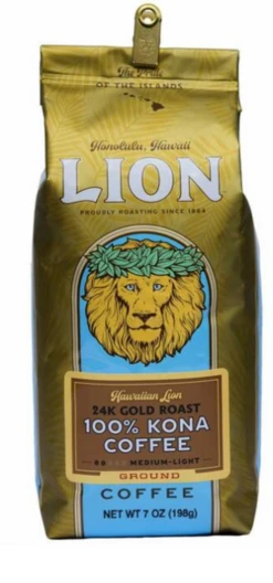 Lion 100% Kona Coffee 24K Gold Roast: Ground
