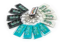 Lucite Keyring 12 Pack: Garden Design
