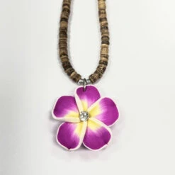 Island Edge® Beaded Necklace - Flower Magenta