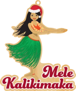 Wooden Ornament: Hula Girl