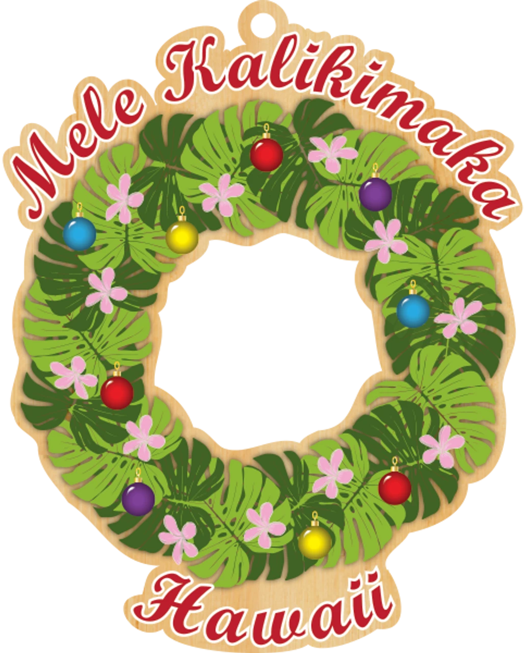 Wooden Ornament: Holiday Wreath