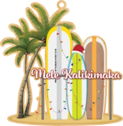 Wooden Ornament: Surfboards