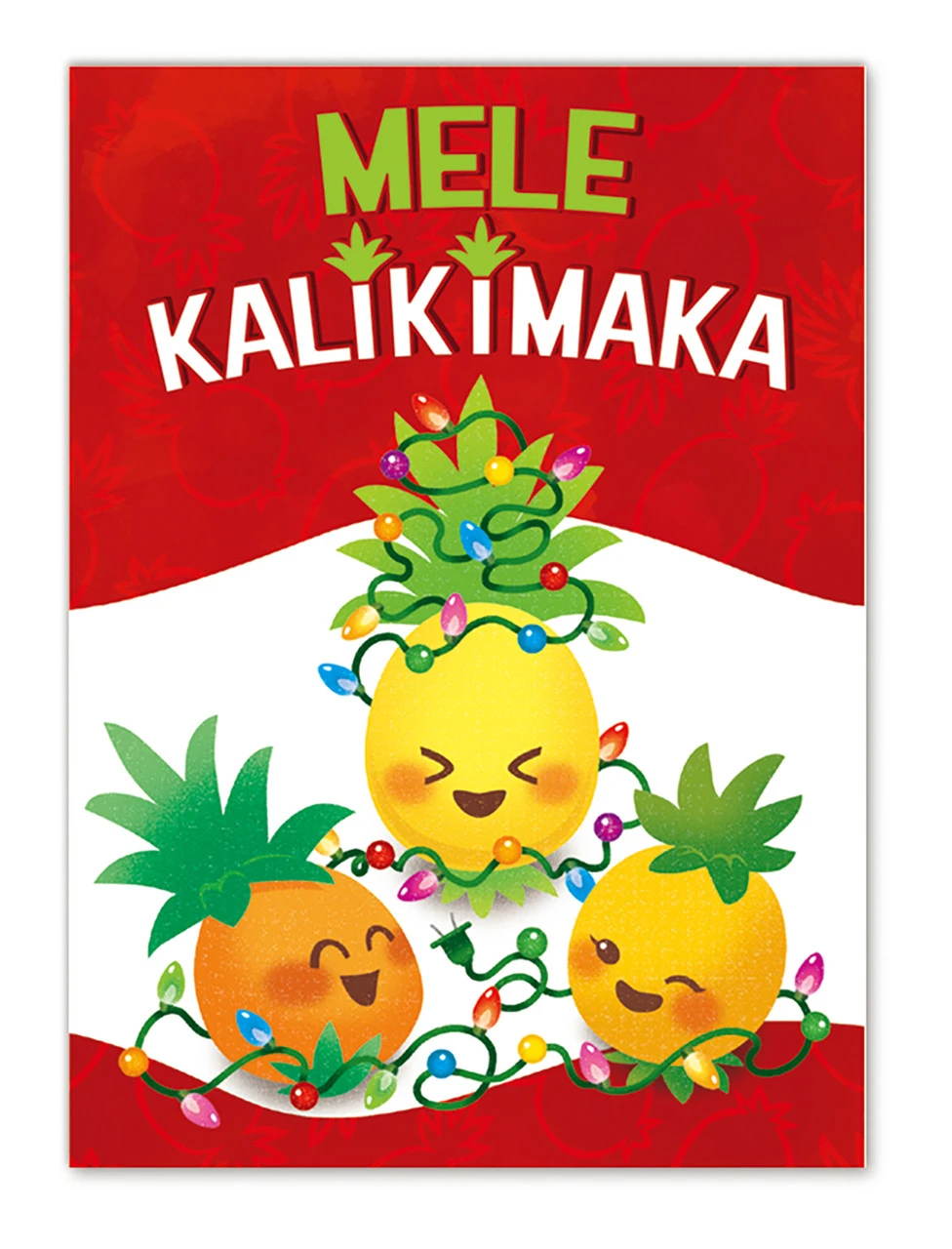 Mele Kalikimaka Cards Pack Of 12: Santa's Little Kolohe Helpers