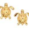 Moana Collection Gold Earring Stud: Solid Sea Turtle