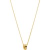 Moana Collection Gold Necklace: Solid Plumeria Pendant