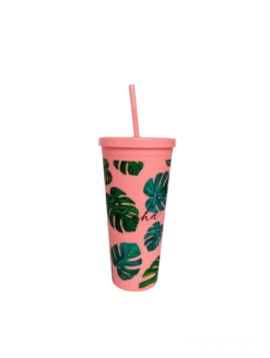 Double Wall Tumbler - Monstera: Peach