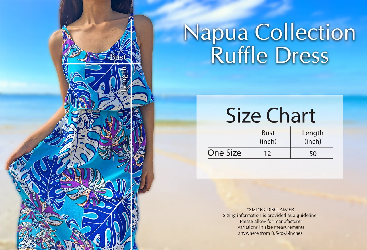 Napua Collection Ruffle Maxi Dress - Monstera Palm: Pink - Image 5