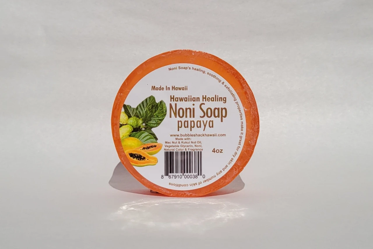 Noni Soap By Bubble Shack: Papaya - Image 2