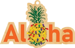 Wooden Ornament: Aloha Pine