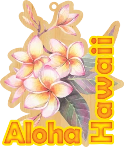 Wooden Ornament: Plumeria