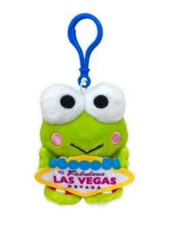 SANRIO Keroppi LAS VEGAS Plush 4" W/ Strap - Welcome