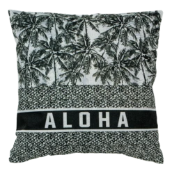 Robin Ruth Island Pillow Cover - Aloha Palm Black