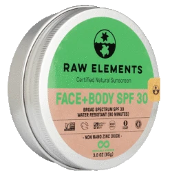 Raw Elements Eco Formula Face & Body SPF 30: Tin