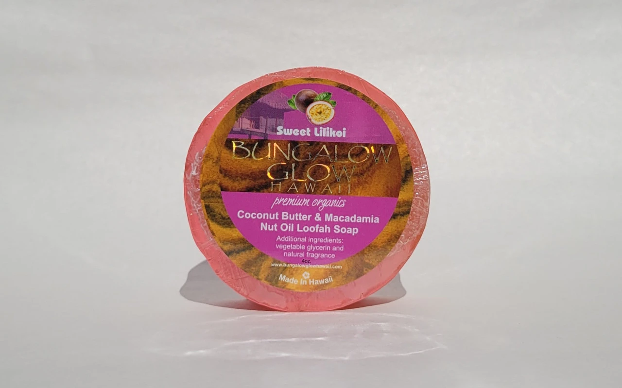 Organic Glycerin Loofah Soap: Sweet Lilikoi