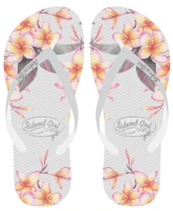 Island Girl® Slippers - Plumeria: White