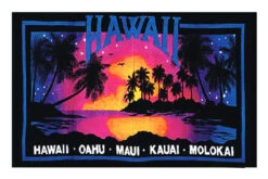 Large Velour Beach Towel: Sunset Star