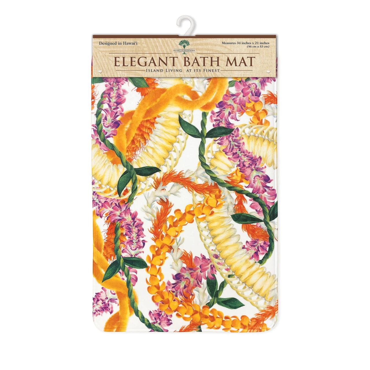 Island Plantations Bath Mat: Leis Of Aloha