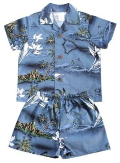 Boy's Aloha Cabana Set - Blue Surf