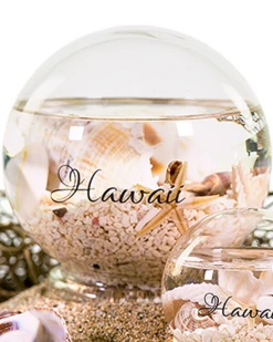 Hand-Blown Seashell Glass Ball