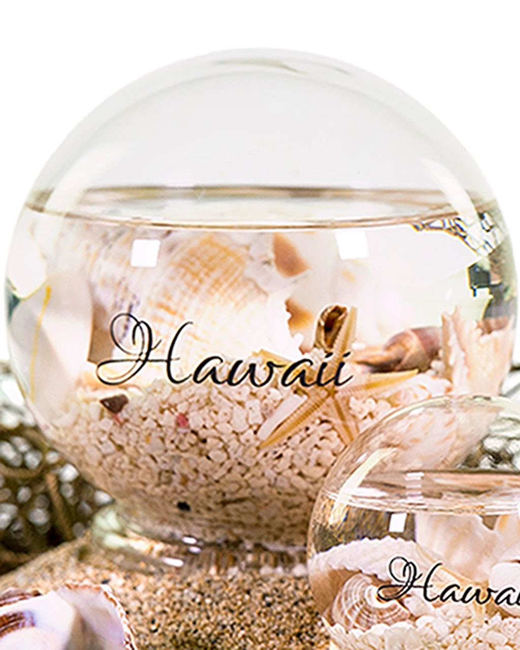 Hand-Blown Seashell Glass Ball