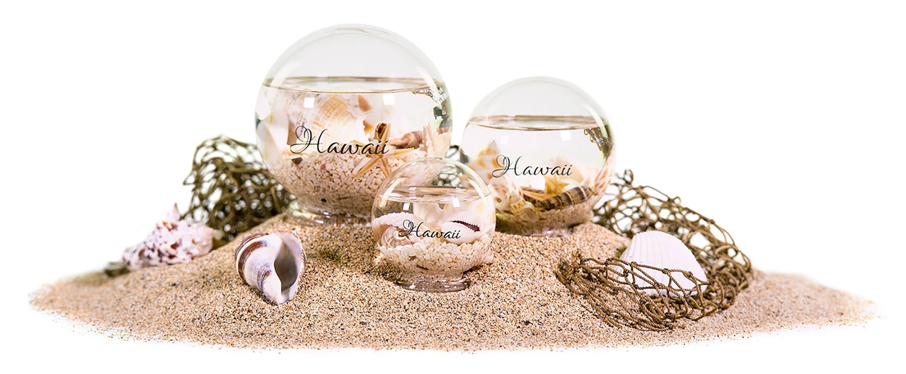 Hand-Blown Seashell Glass Ball - Image 2