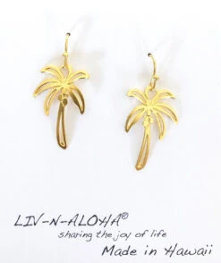 Liv-N-Aloha® Gold Palm Tree Earrings