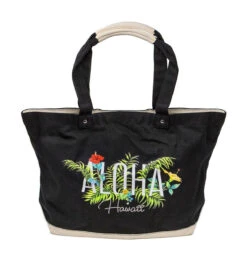 Island Accent Garden Series Tote: Black - Large