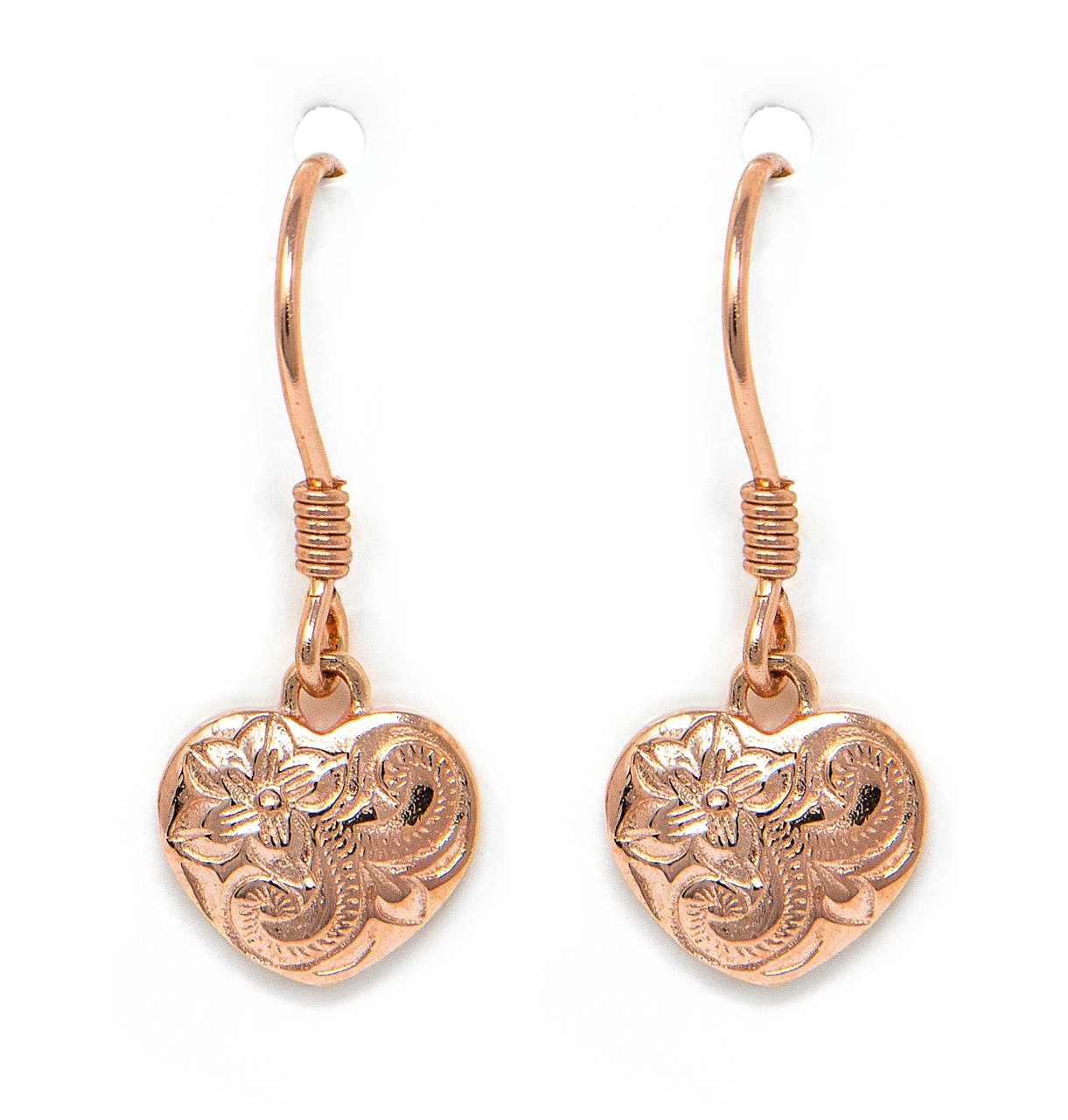 Moana Collection Rose Gold Dangle Earring: Heart