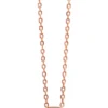 Moana Collection Rose Gold Necklace: Solid Plumeria Pendant