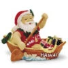 Polyresin Christmas Ornament: Canoeing Santa