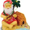 Polyresin Christmas Ornament: Santa On The Beach