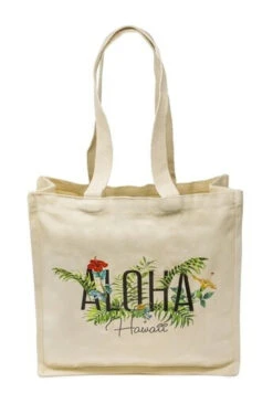 Island Accent Garden Series Tote: Cream - Small
