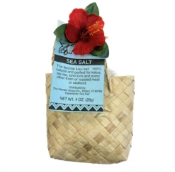 Hawaiian Salt In Aloha Lauhala Bag